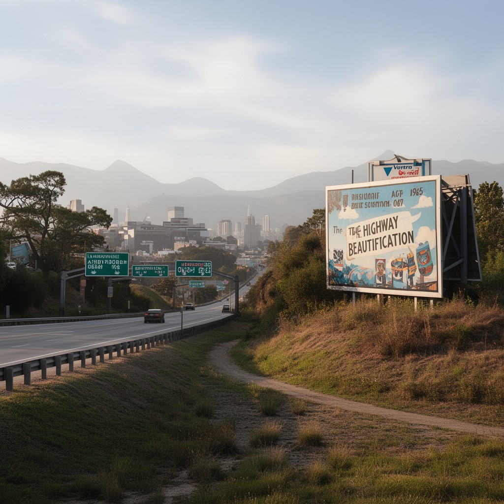 AI-generated illustration of Highway Beautification Act of 1965