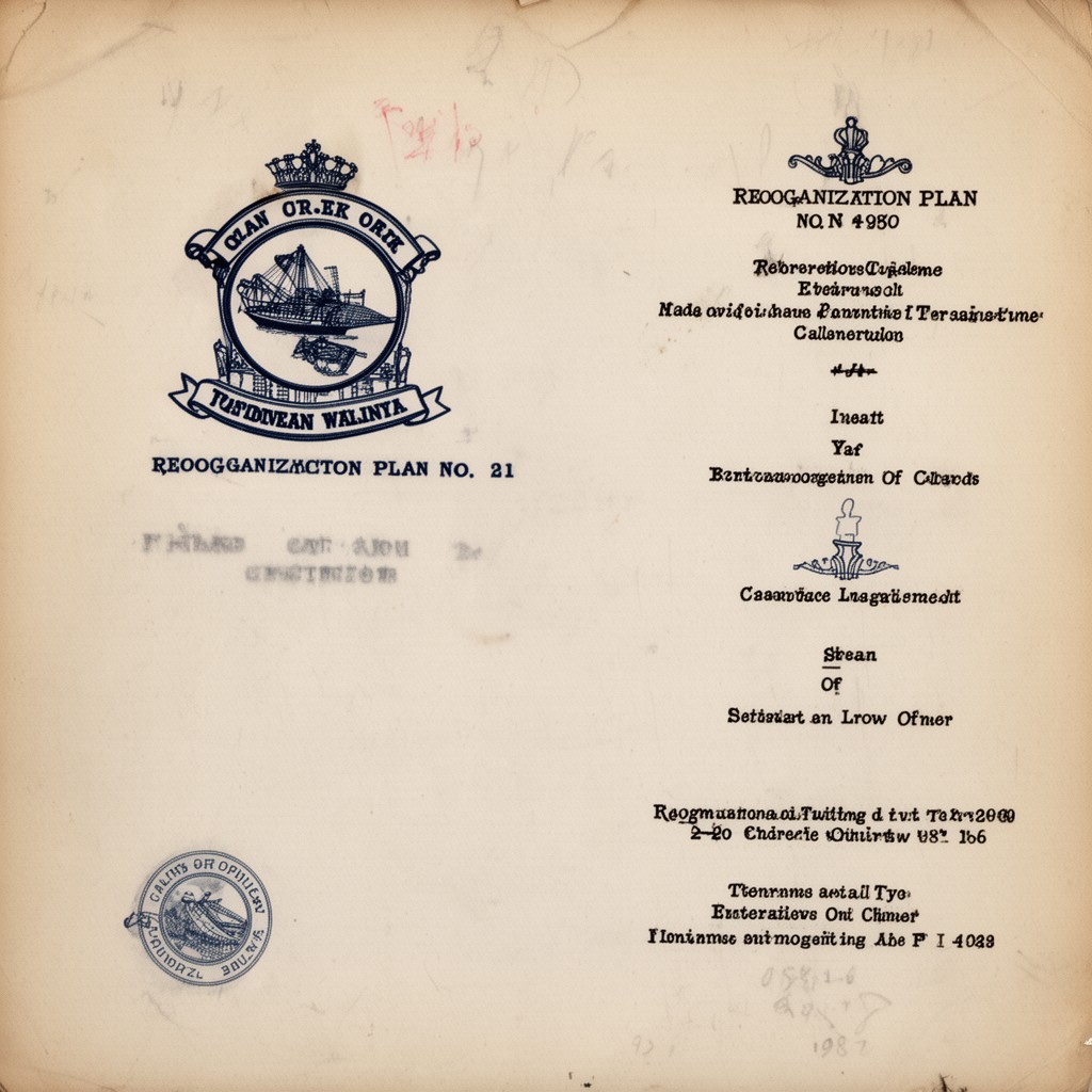 AI-generated illustration of Reorganization Plan No. 21 of 1950