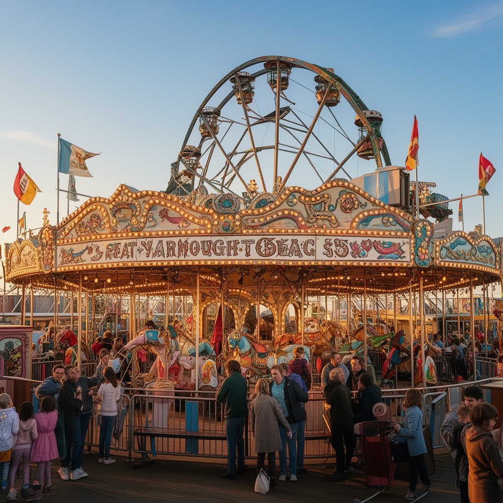 AI-generated illustration of Great Yarmouth Pleasure Beach