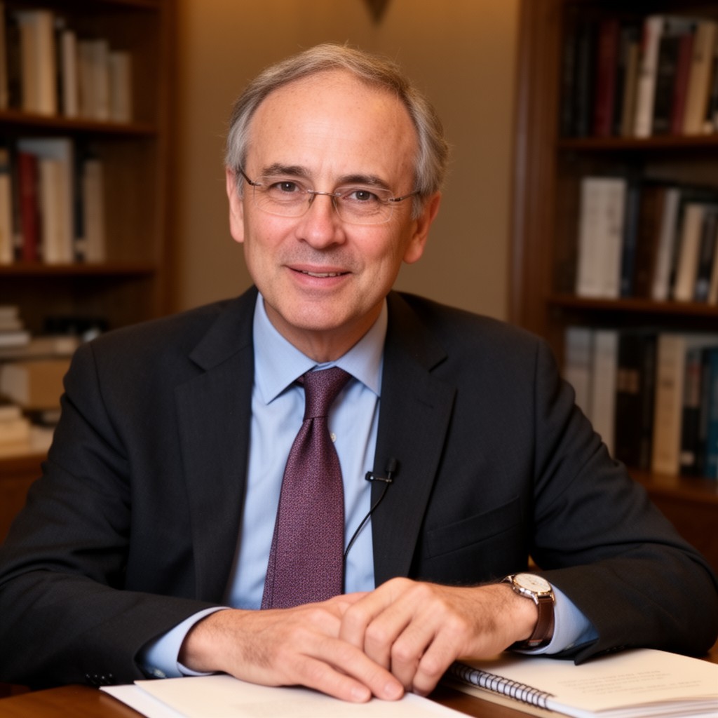 AI-generated illustration of Juan Cole