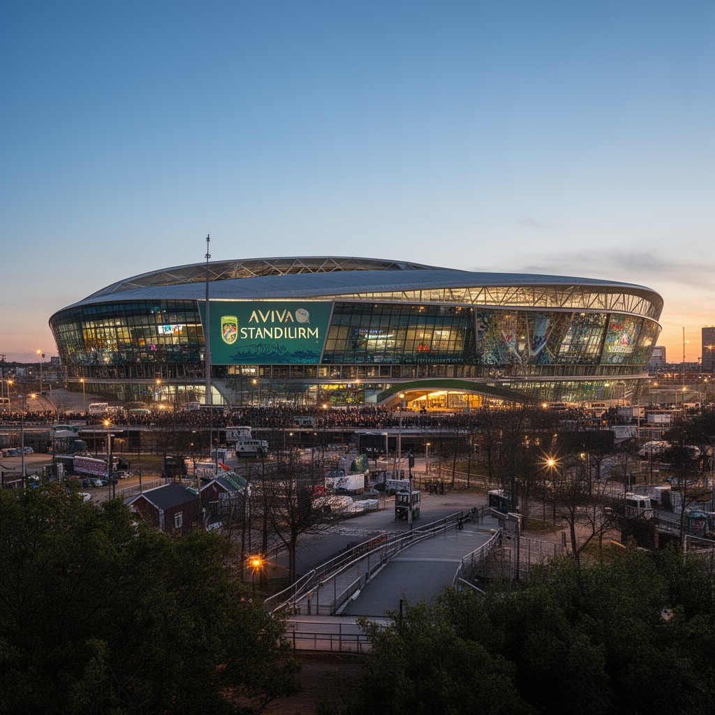 AI-generated illustration of Aviva Stadium