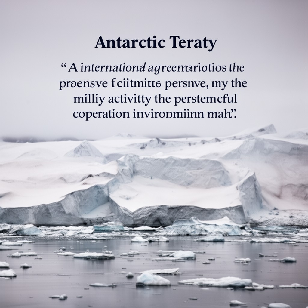AI-generated illustration of Antarctic Treaty
