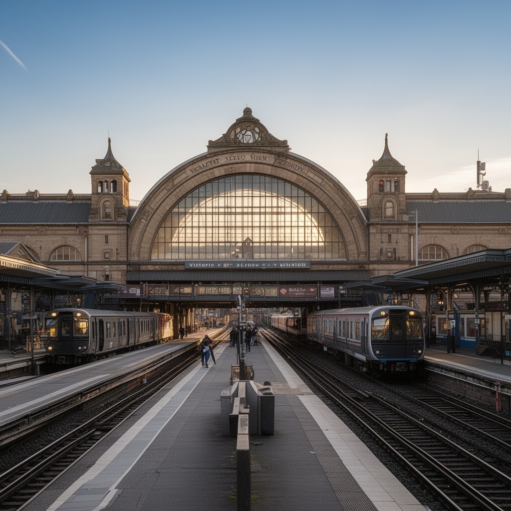 AI-generated illustration of Victoria Station