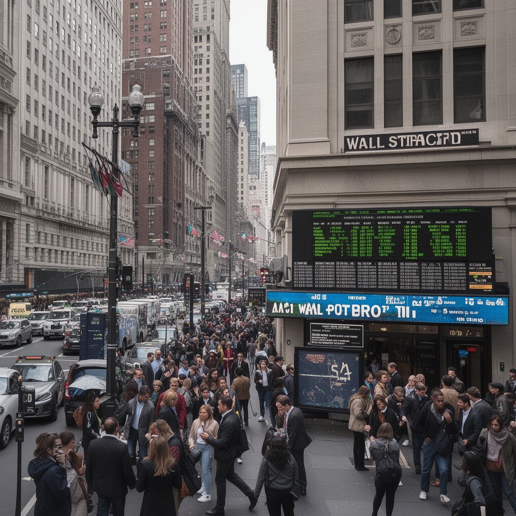 AI-generated illustration of Wall Street