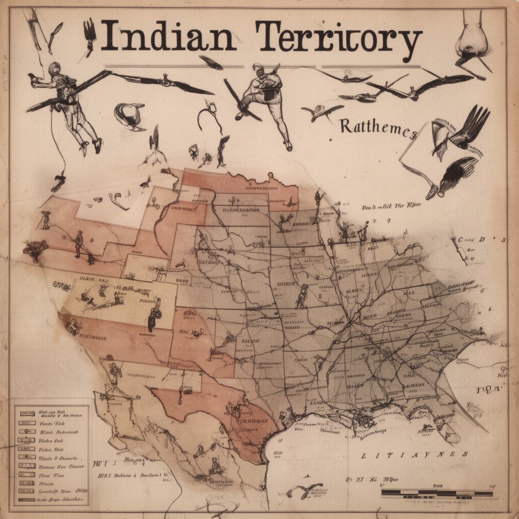 AI-generated illustration of Indian Territory