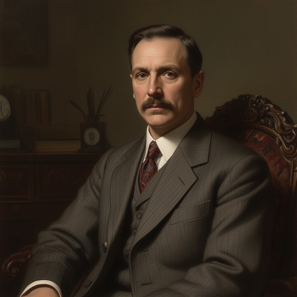 AI-generated illustration of Edwin Samuel Montagu