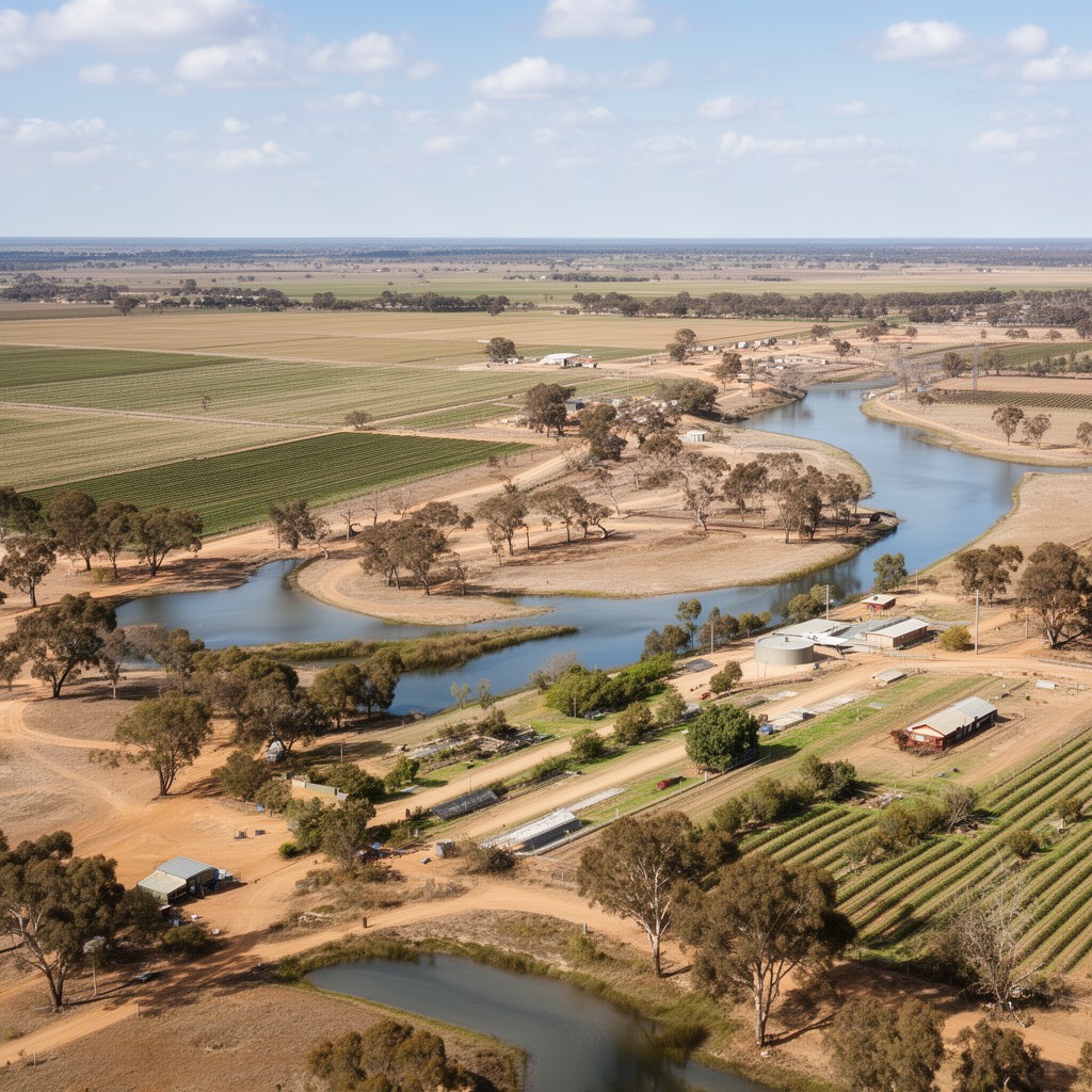 AI-generated illustration of Murray Irrigation Area