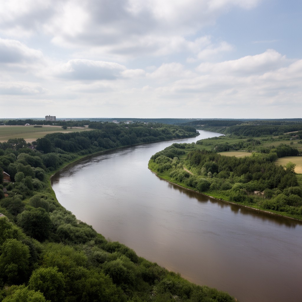 AI-generated illustration of Daugava River