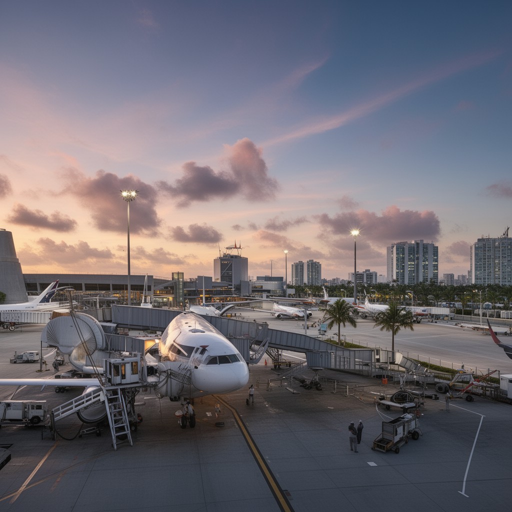 AI-generated illustration of Fort Lauderdale–Hollywood International Airport