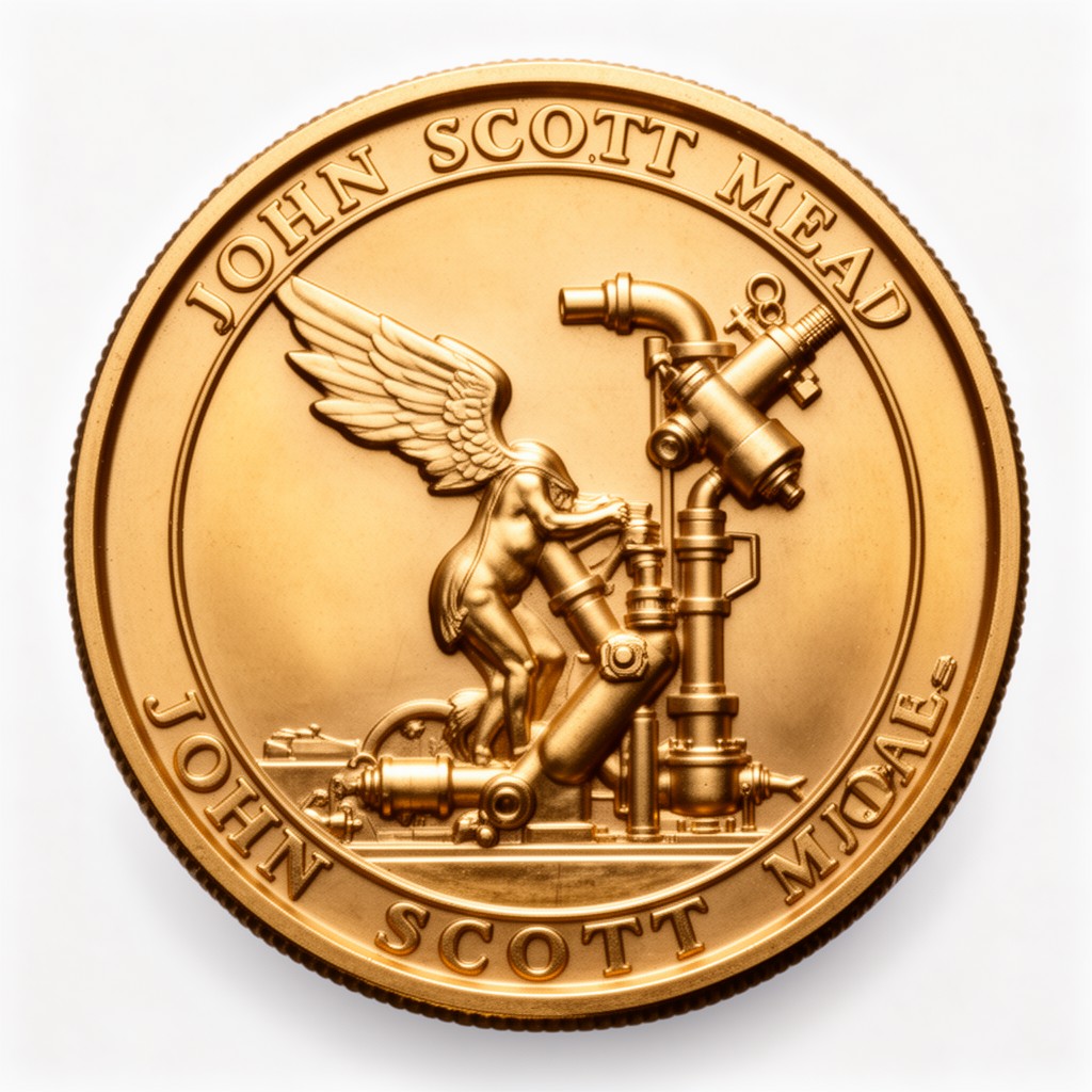 AI-generated illustration of John Scott Medal
