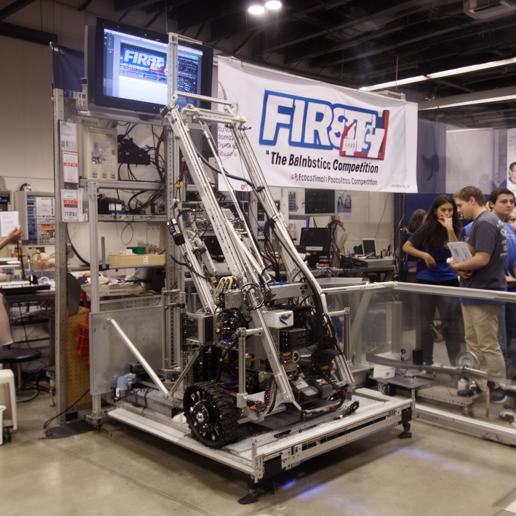 AI-generated illustration of FIRST Robotics Competition