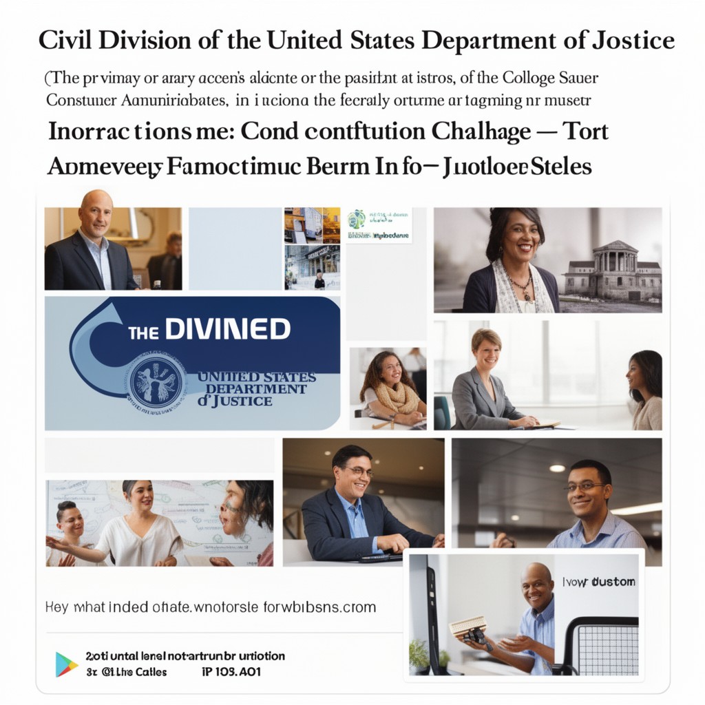AI-generated illustration of Civil Division of the United States Department of Justice
