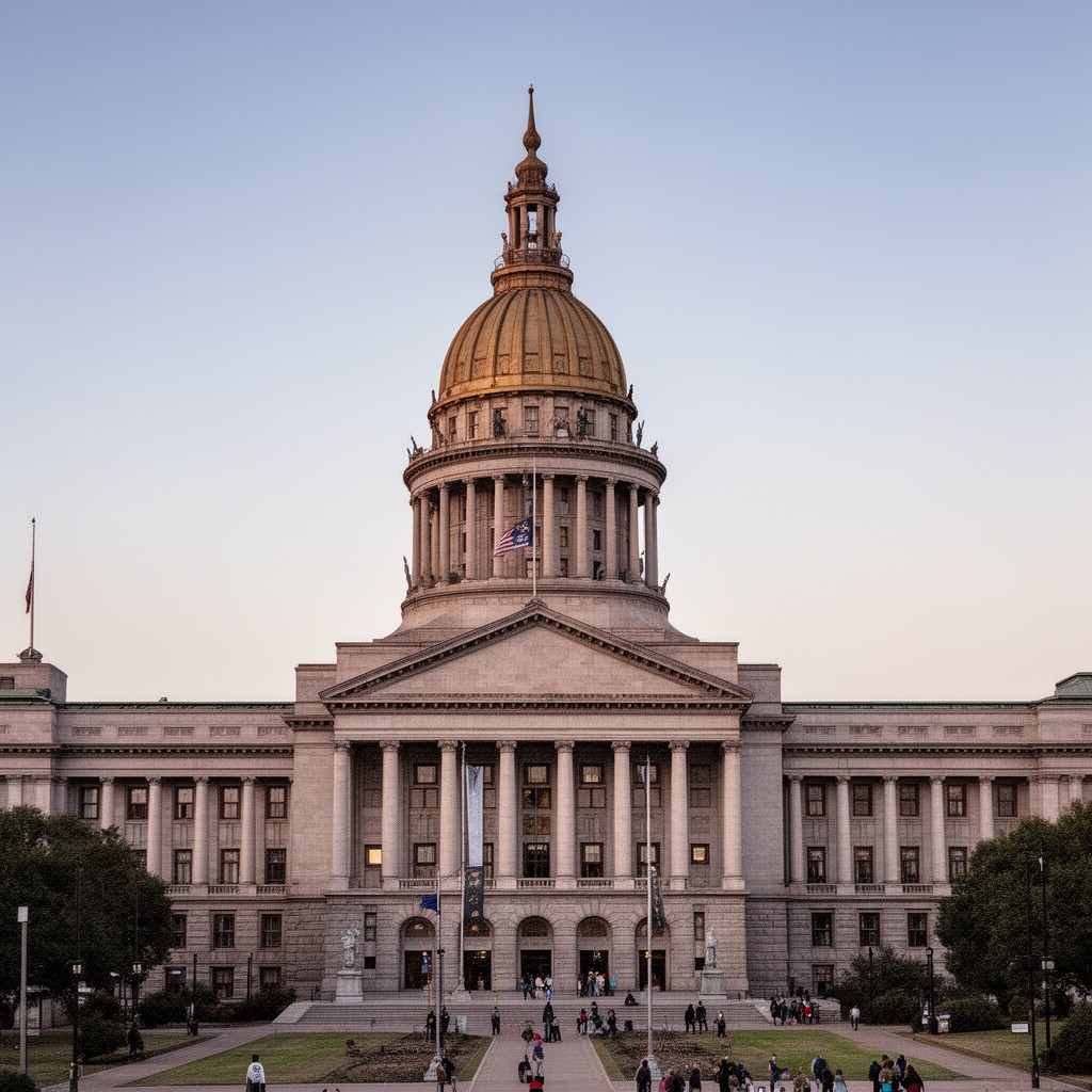 AI-generated illustration of Indiana Statehouse