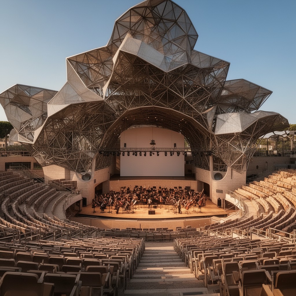 AI-generated illustration of Auditorium Parco della Musica