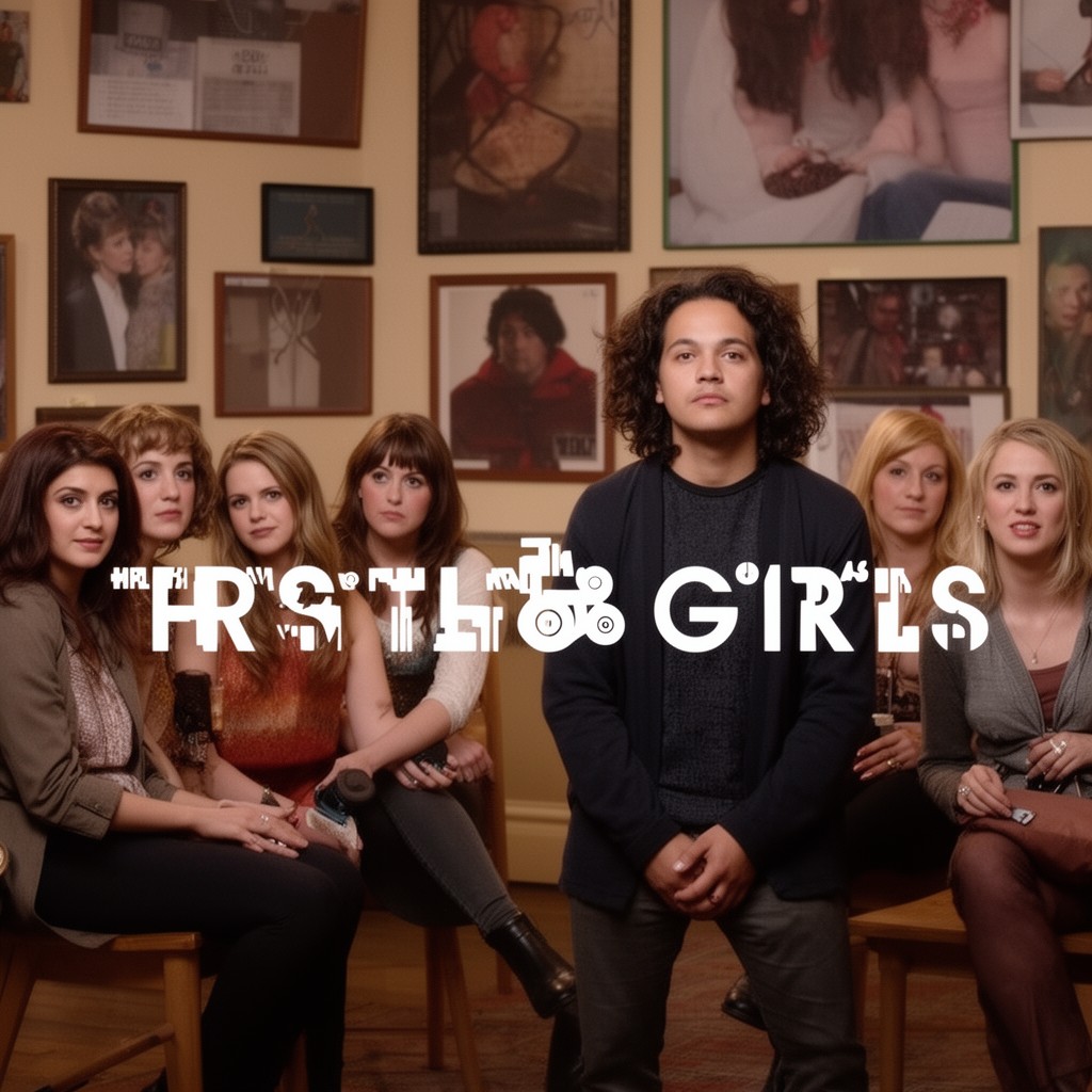 AI-generated illustration of HBO Girls (television series)