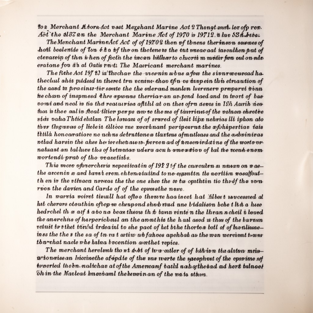AI-generated illustration of Merchant Marine Act of 1970