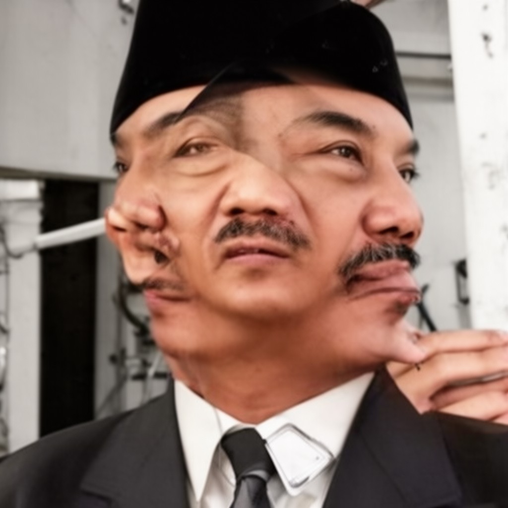 AI-generated illustration of Sukarno