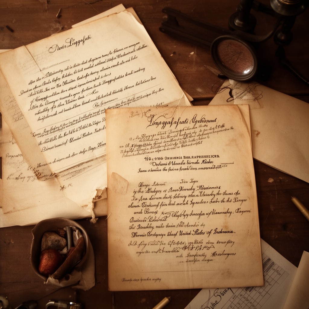 AI-generated illustration of Linggadjati Agreement
