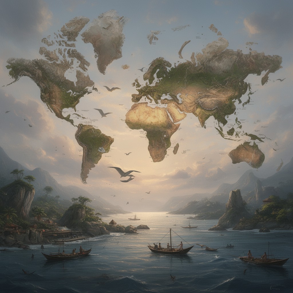 AI-generated illustration of Malay world