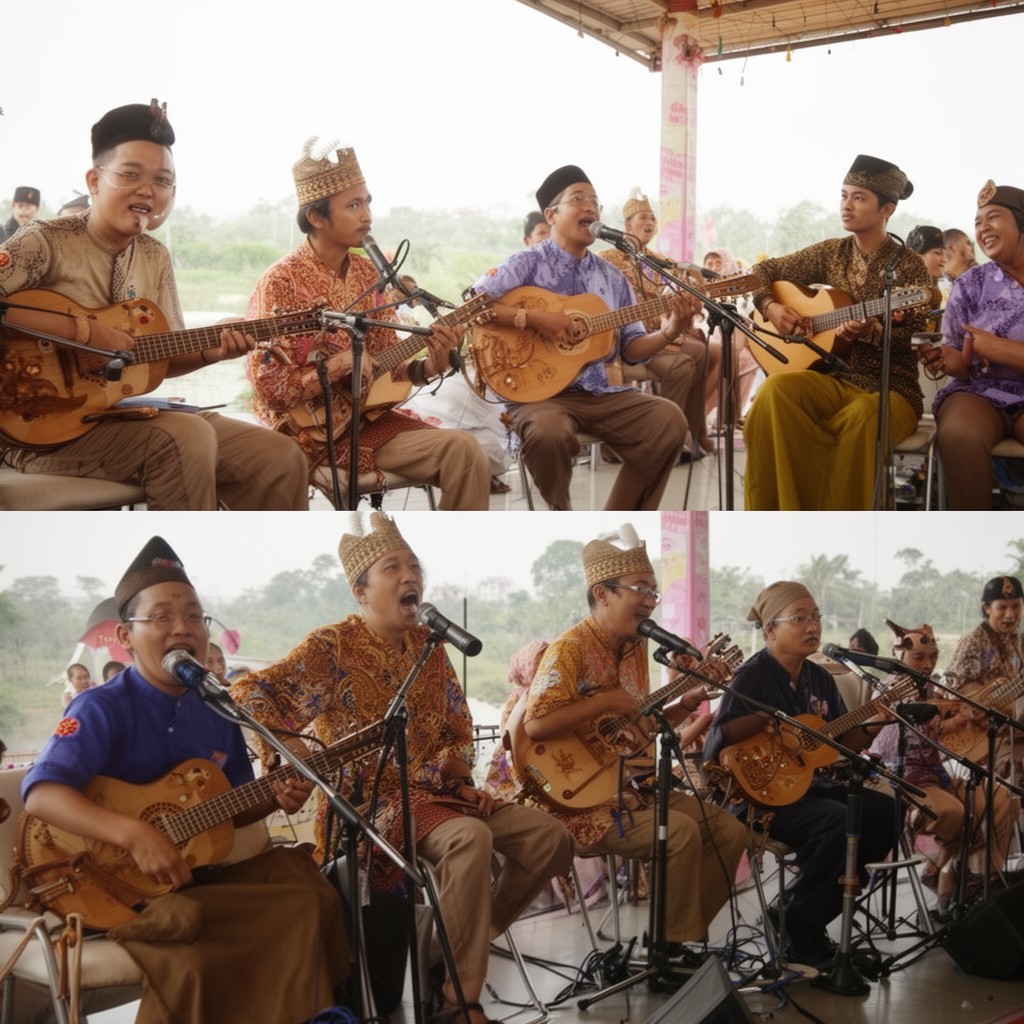 AI-generated illustration of ghazal Melayu