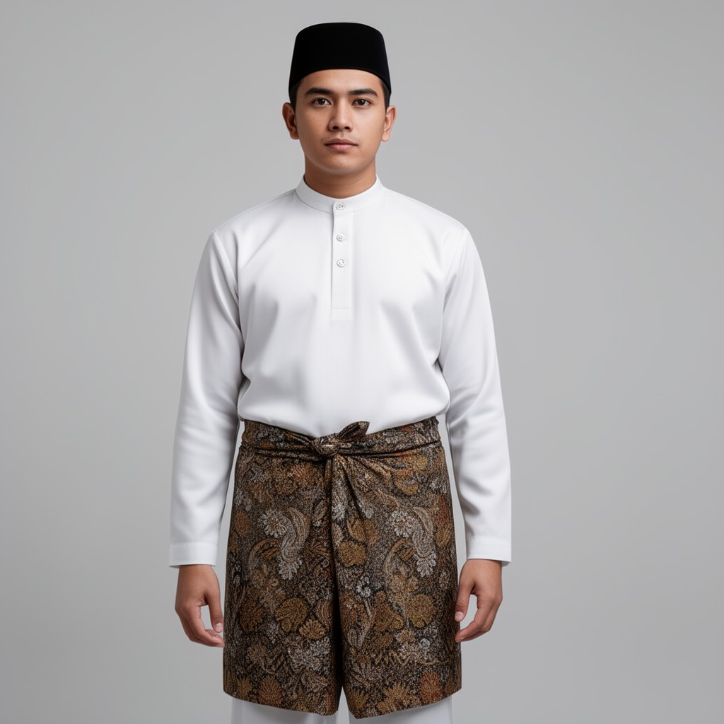 AI-generated illustration of baju Melayu