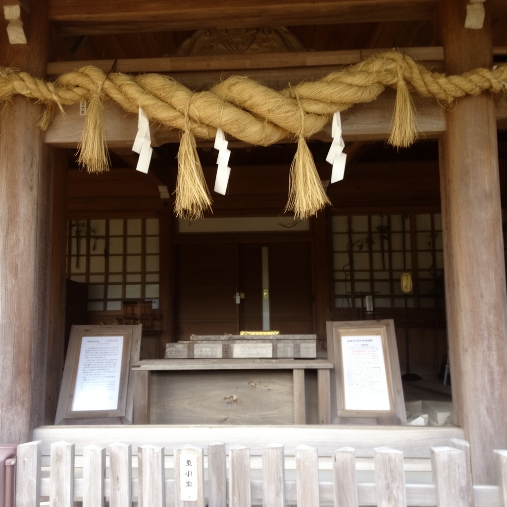 AI-generated illustration of shimenawa
