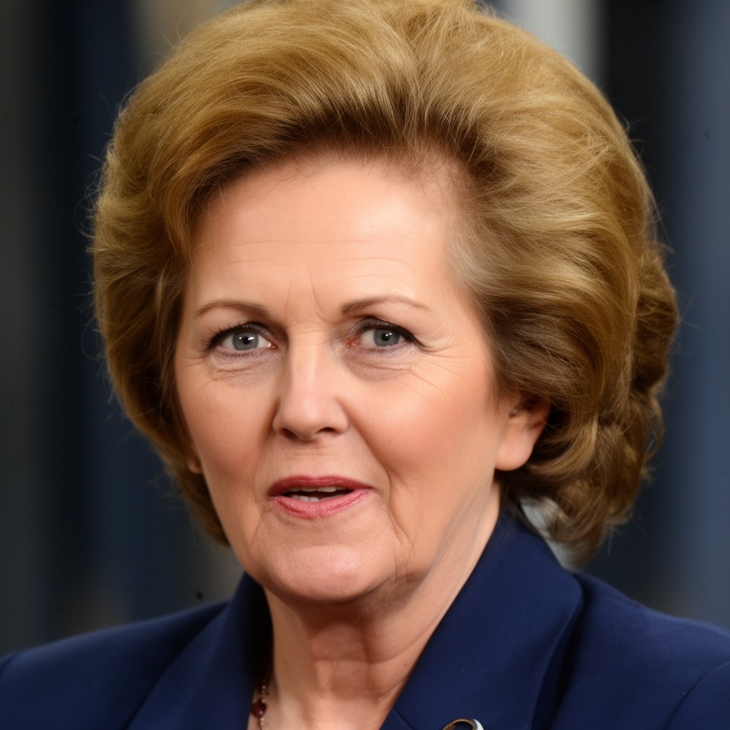 AI-generated illustration of Margaret Thatcher