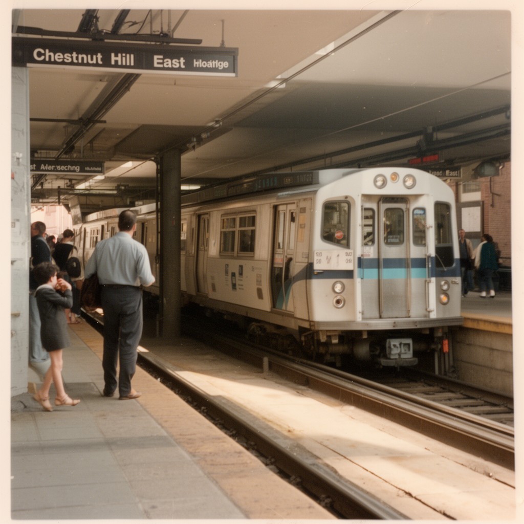 AI-generated illustration of Chestnut Hill East Line