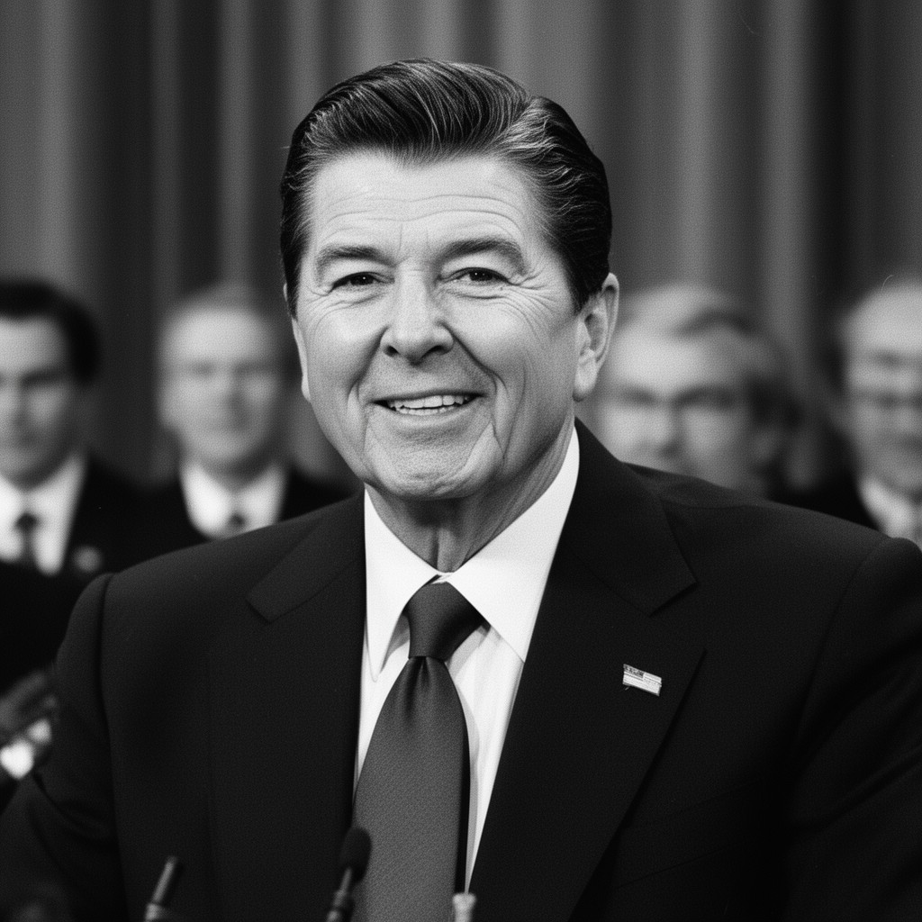 AI-generated illustration of Ronald Reagan