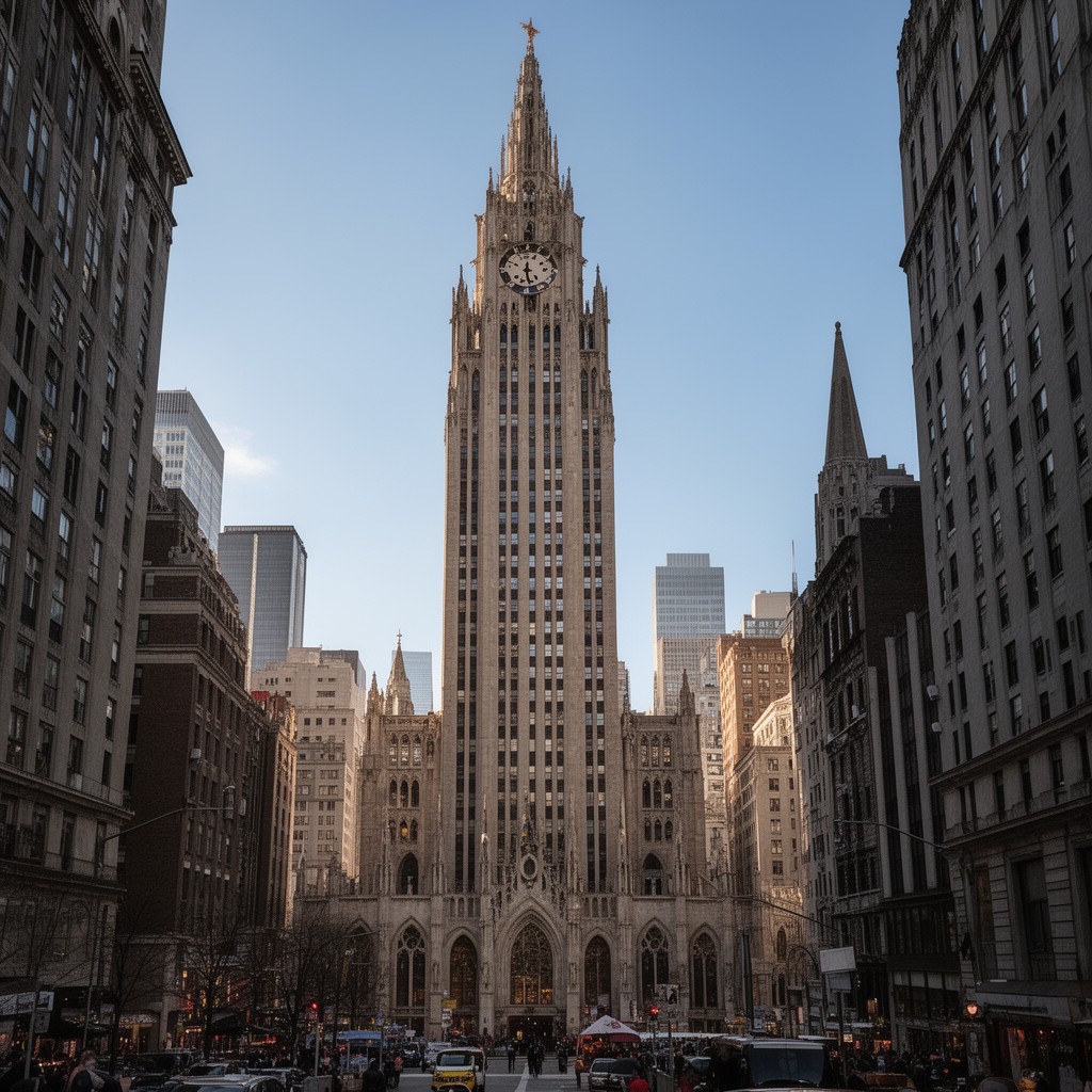 AI-generated illustration of 40 Wall Street