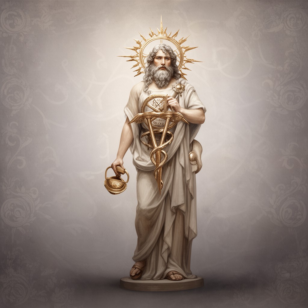 AI-generated illustration of Asclepius