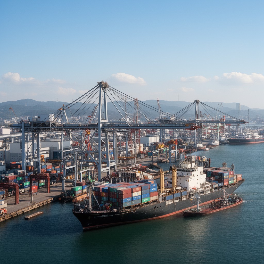 AI-generated illustration of Port of Kobe