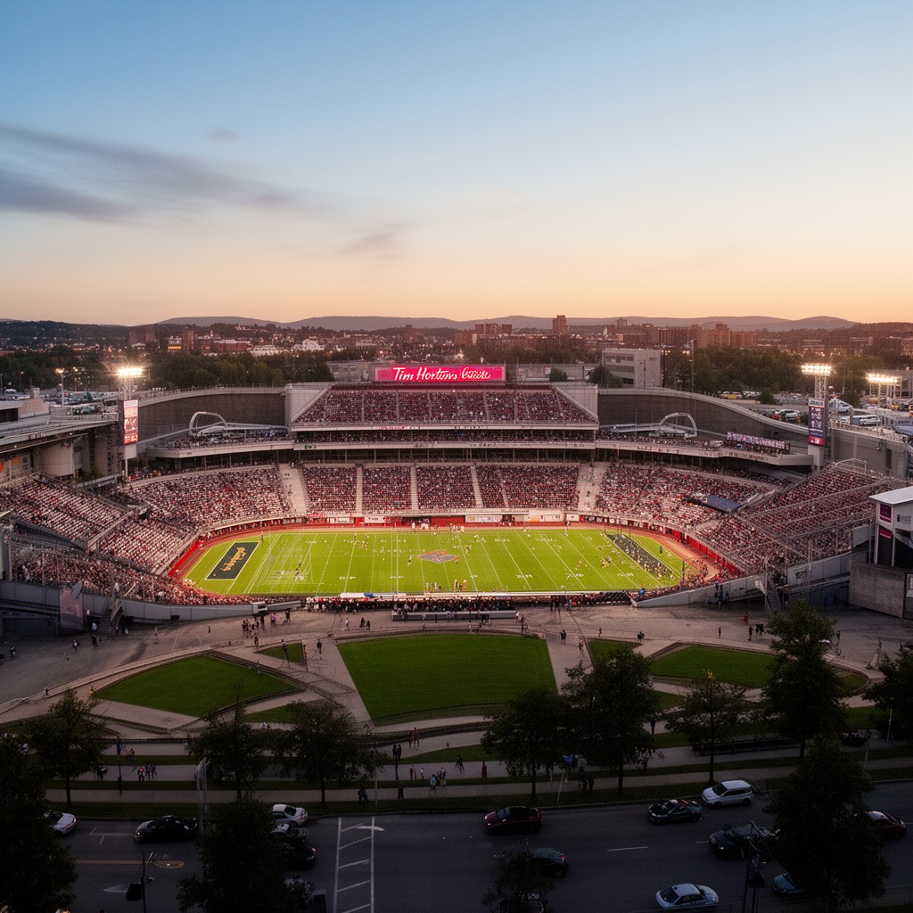 AI-generated illustration of Tim Hortons Field