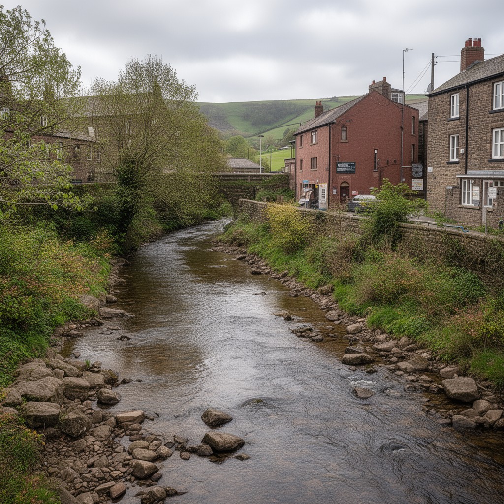 AI-generated illustration of River Spodden