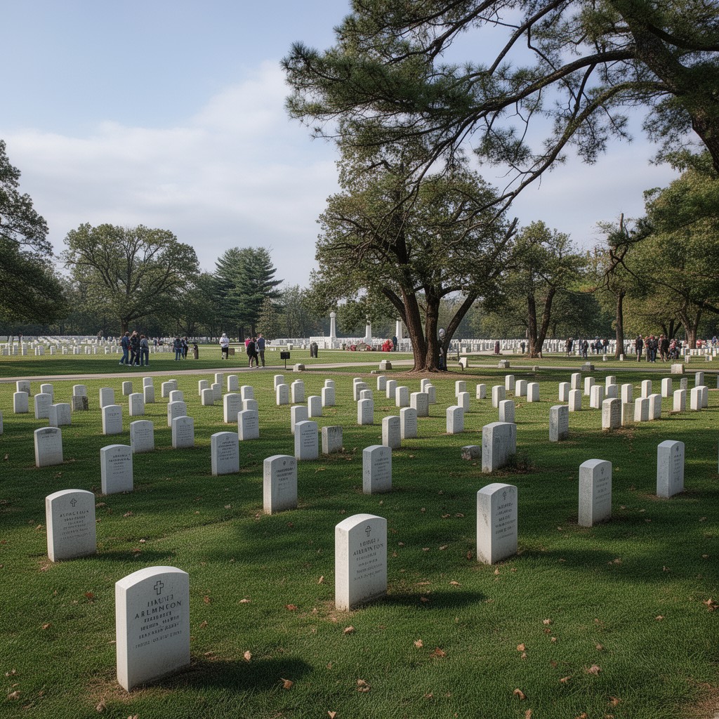 AI-generated illustration of Arlington National Cemetery