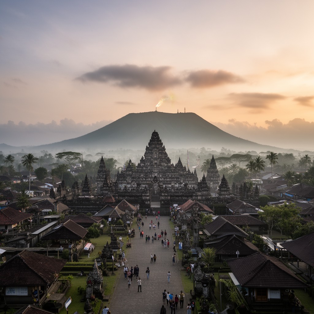 AI-generated illustration of Yogyakarta