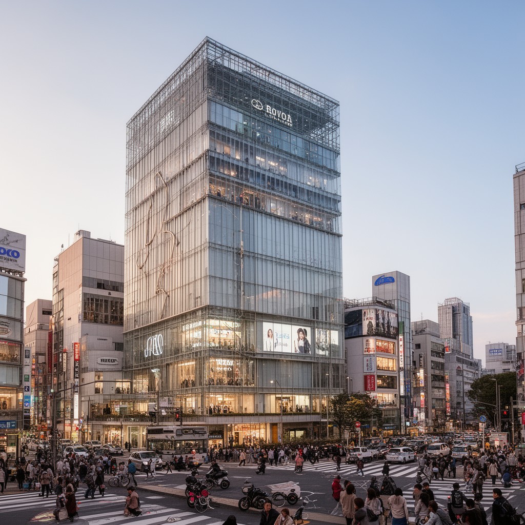 AI-generated illustration of Shibuya Hikarie