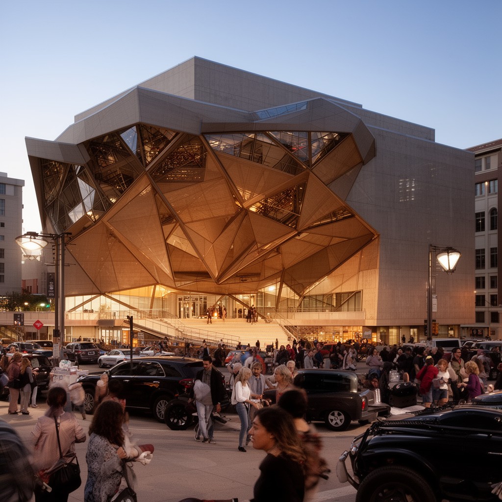 AI-generated illustration of Wyly Theatre