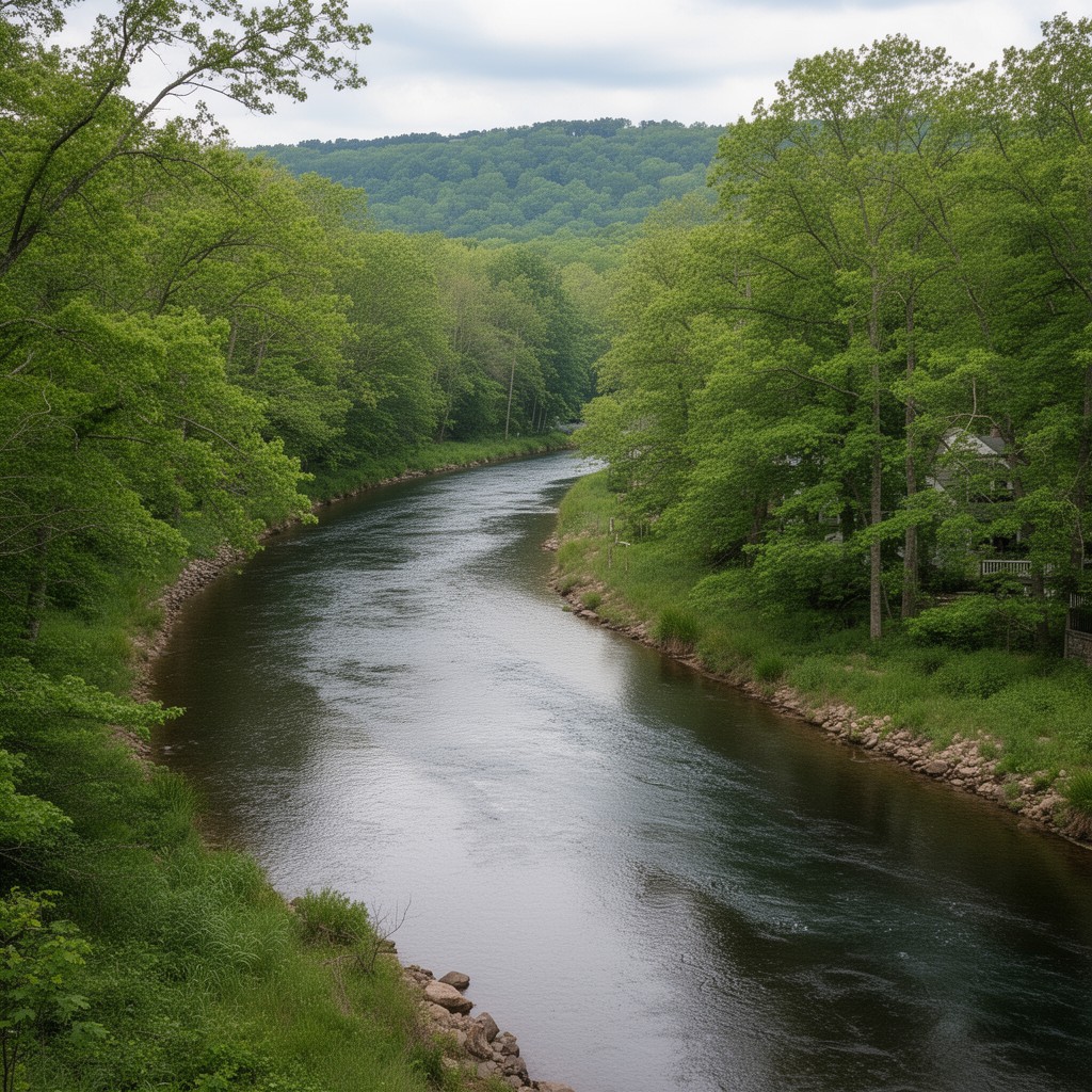 AI-generated illustration of Concord River