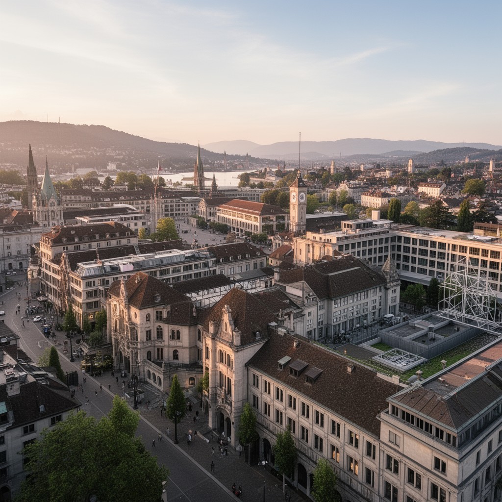 AI-generated illustration of Zentrum campus