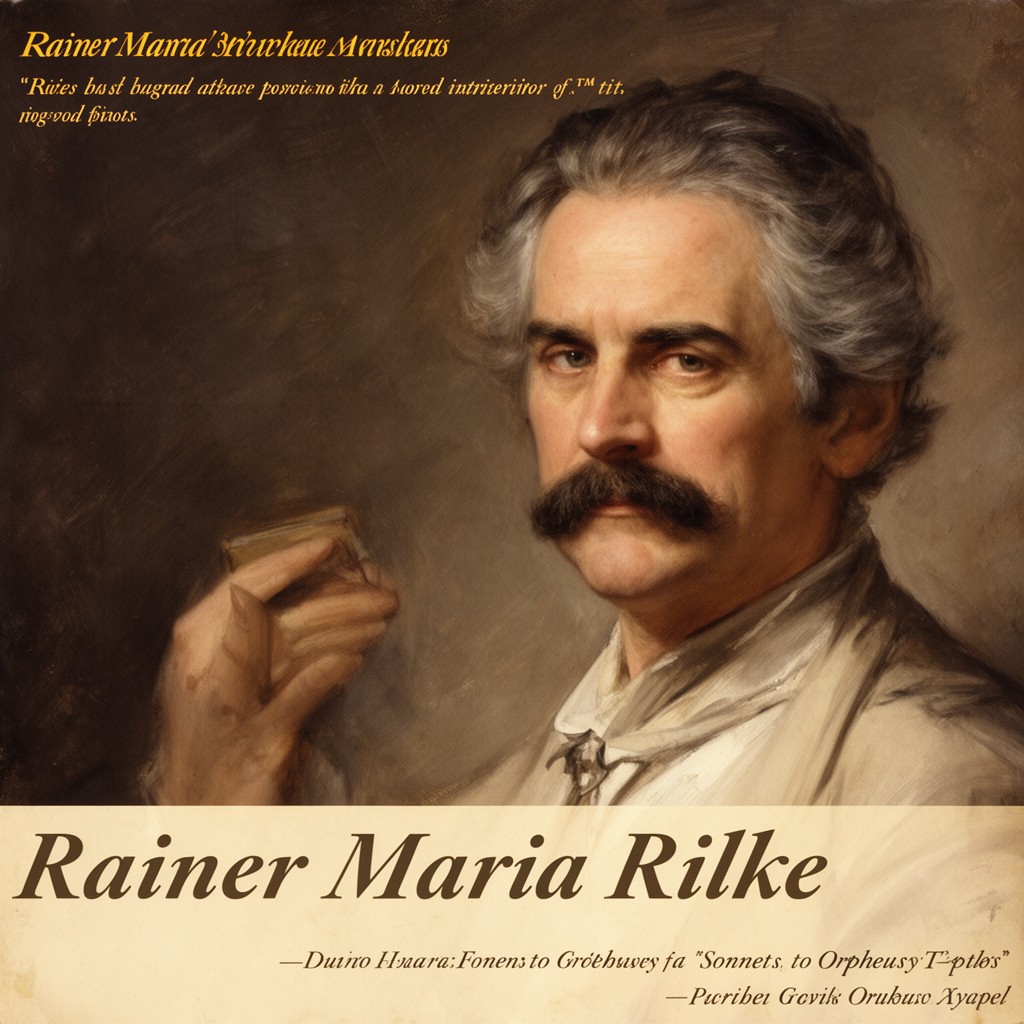 AI-generated illustration of Rainer Maria Rilke