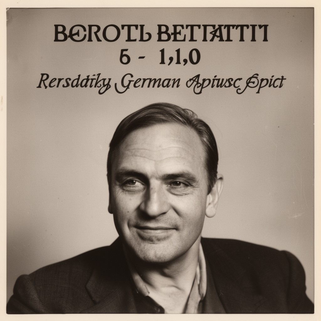 AI-generated illustration of Bertolt Brecht