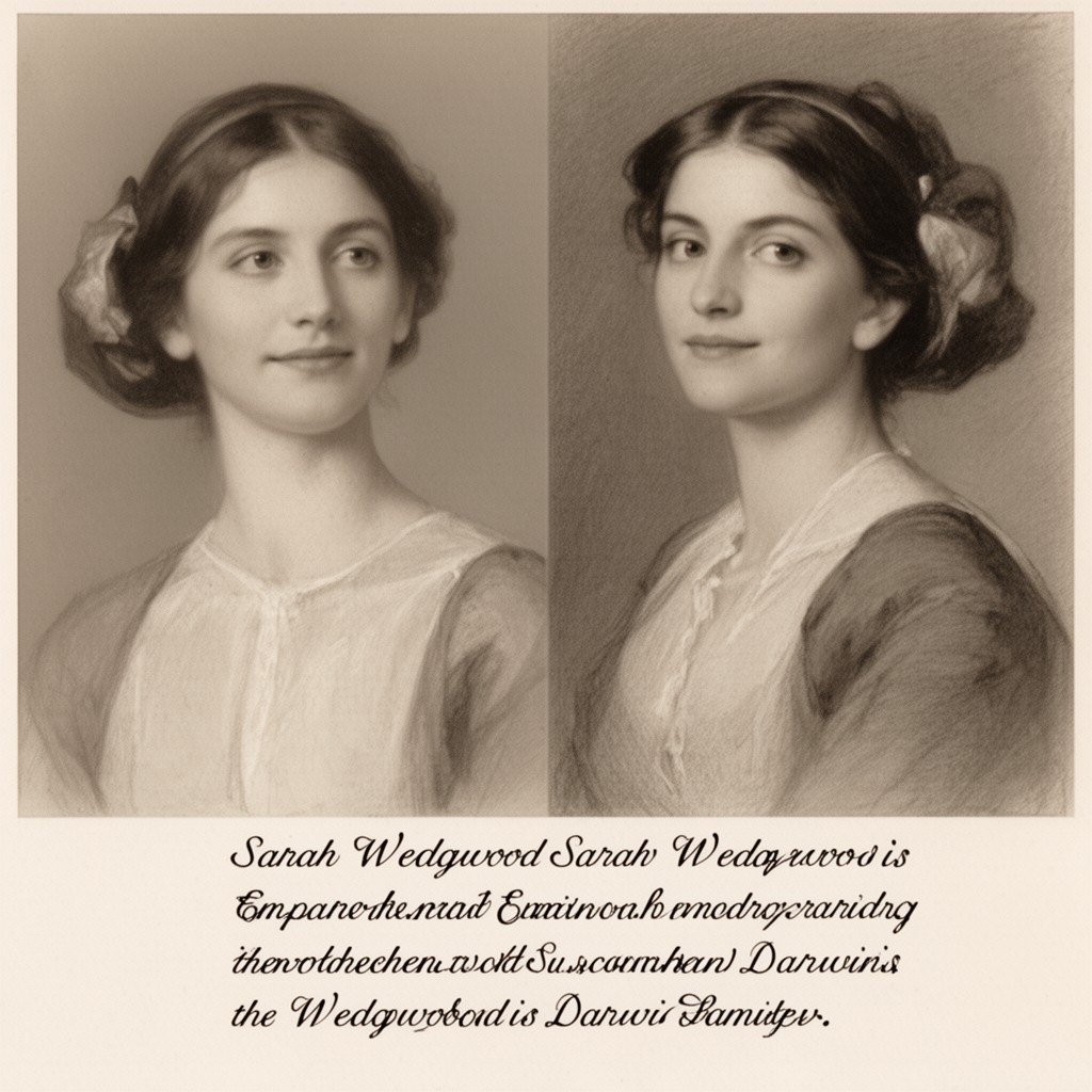 AI-generated illustration of Sarah Wedgwood