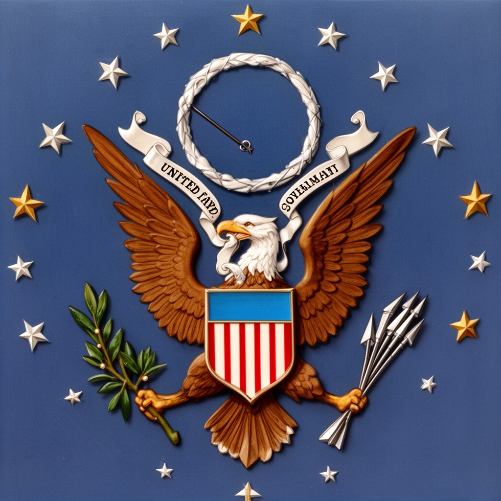 AI-generated illustration of United States coat of arms