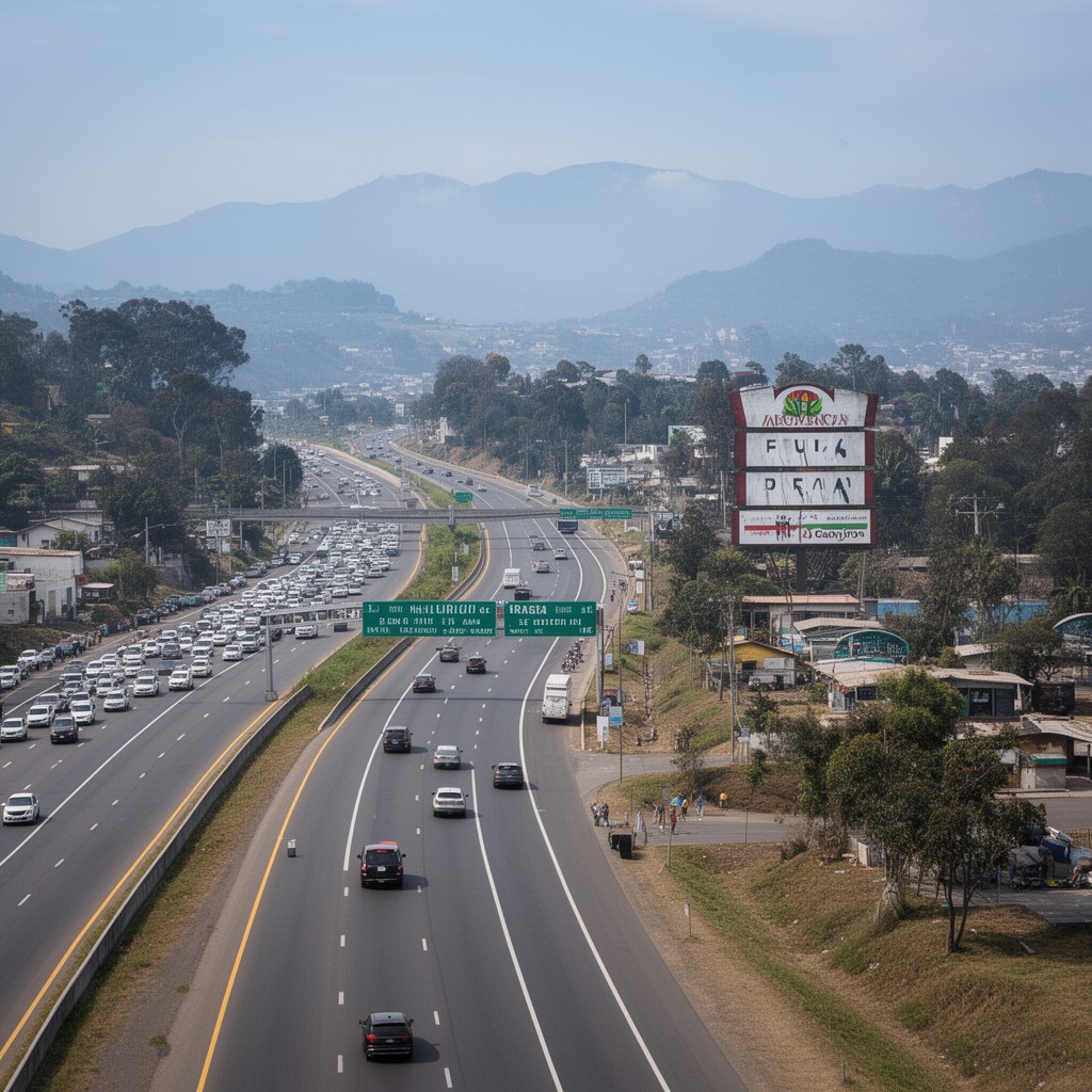 AI-generated illustration of connected by Mexican Federal Highway 15