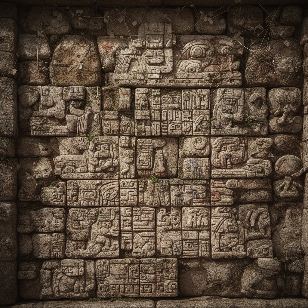 AI-generated illustration of Mayan languages