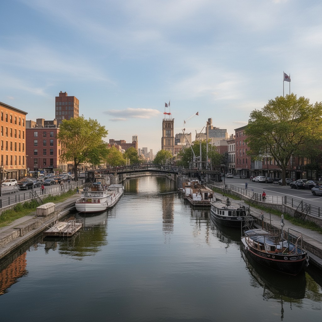 AI-generated illustration of Erie Canal