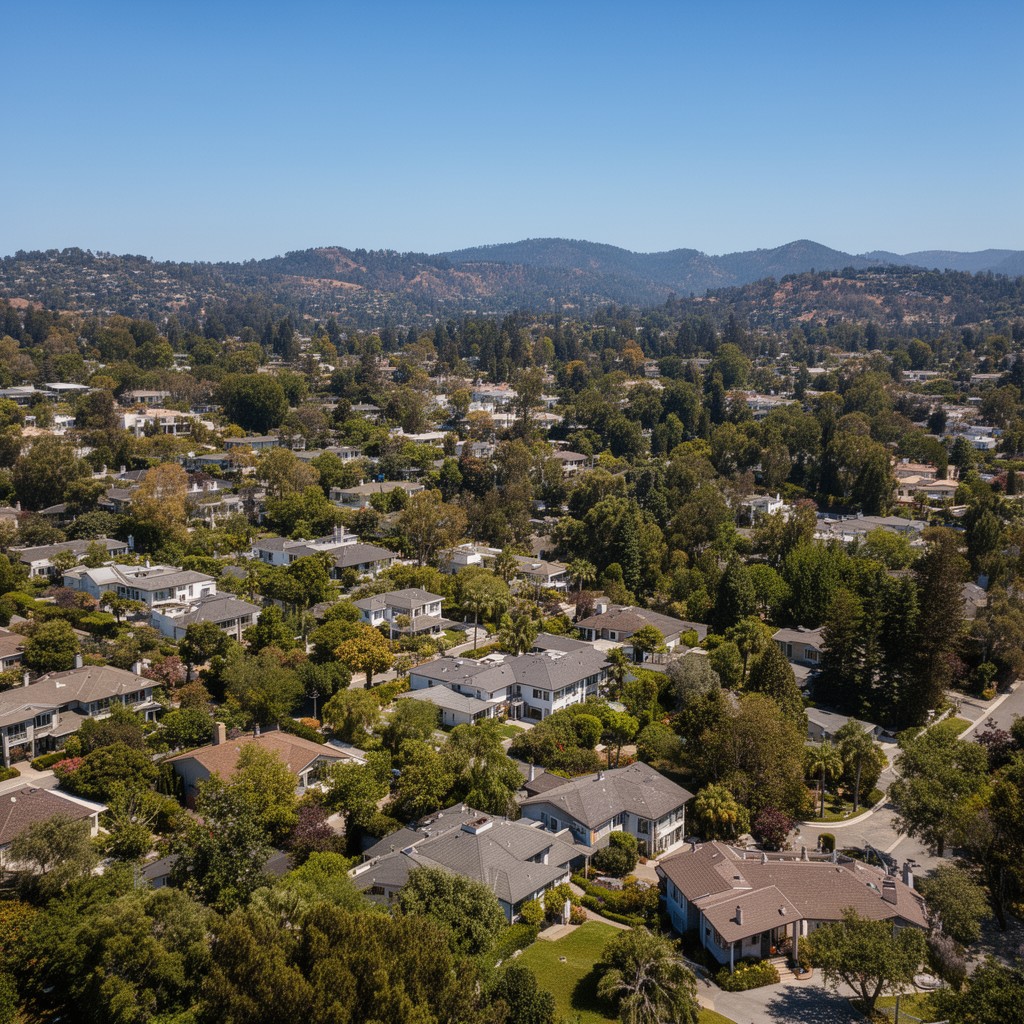 AI-generated illustration of Atherton, California, United States
