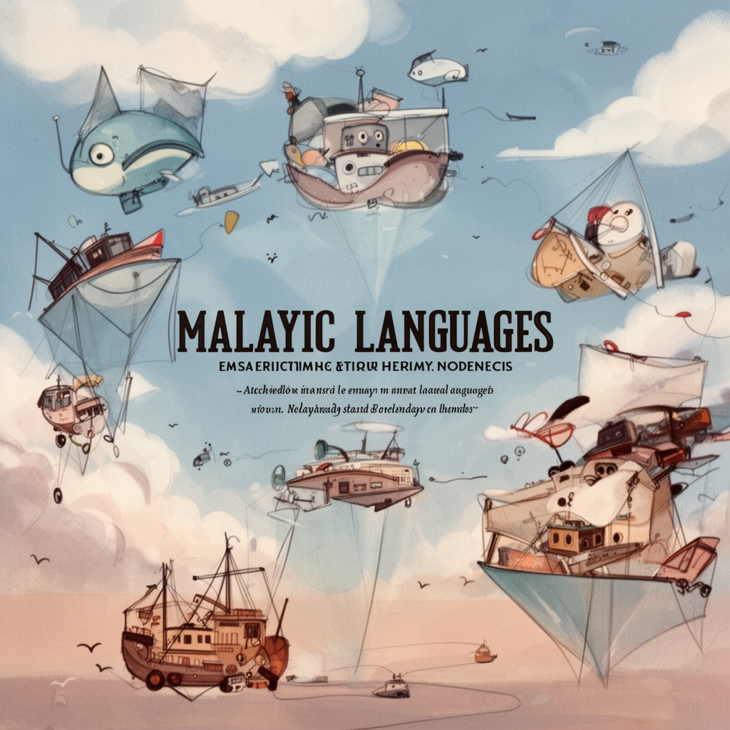 AI-generated illustration of Malayic languages