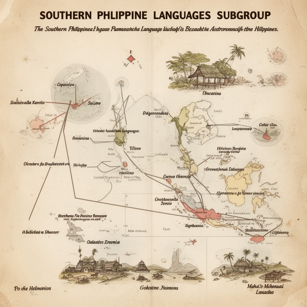 AI-generated illustration of Southern Philippine languages subgroup